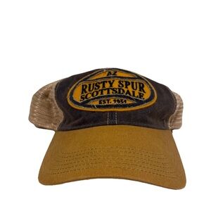 Vintage Arizona Rusty Spur Scottsdale Snapback Trucker Hat Patch